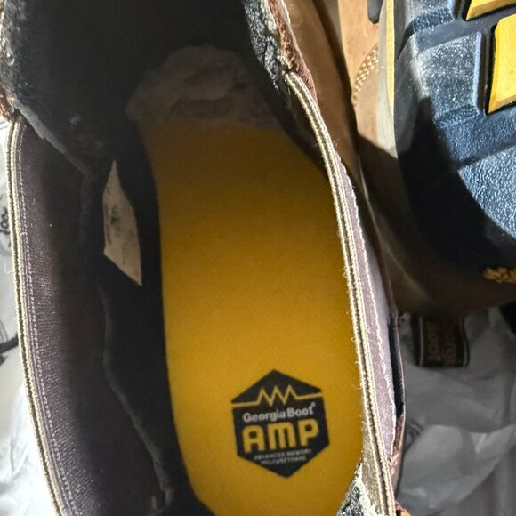 Georgia Boot Eagle One Mens Sz 13W Chelsea Work Boots Soft Toe Brown Waterproof - Picture 10 of 16